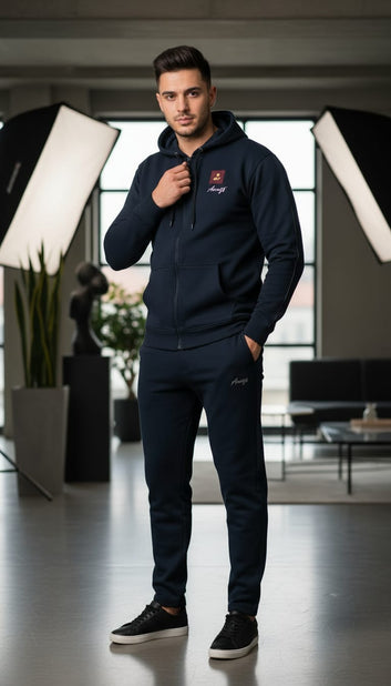 Cerniera e cappuccio 85% cotone 15% poliestere Abbigliamento in pile