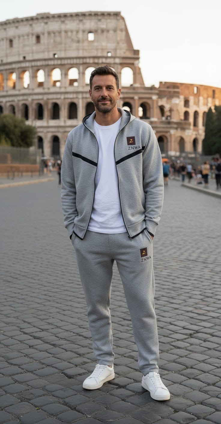 ZNWA Premium Fleece Joggers Black for Men and Women