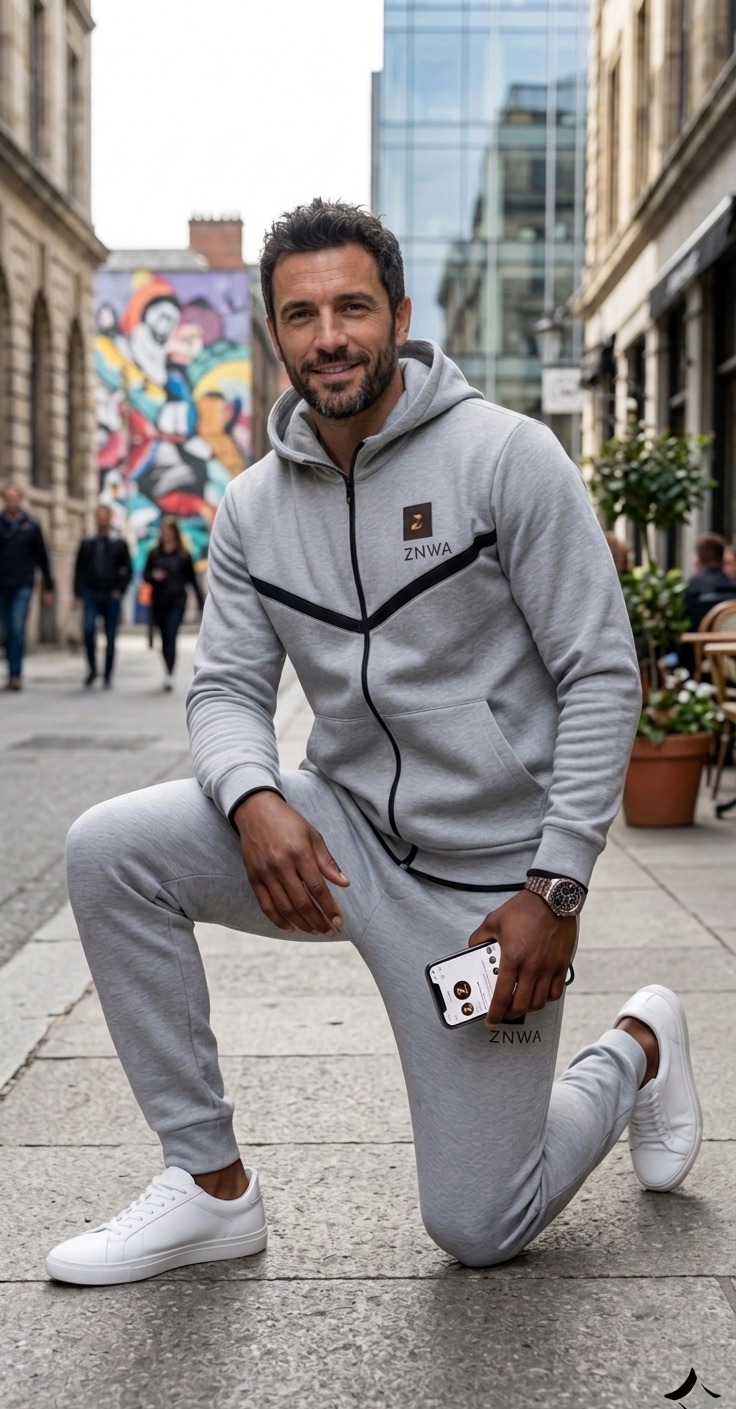 ZNWA Premium Fleece Joggers Black for Men and Women