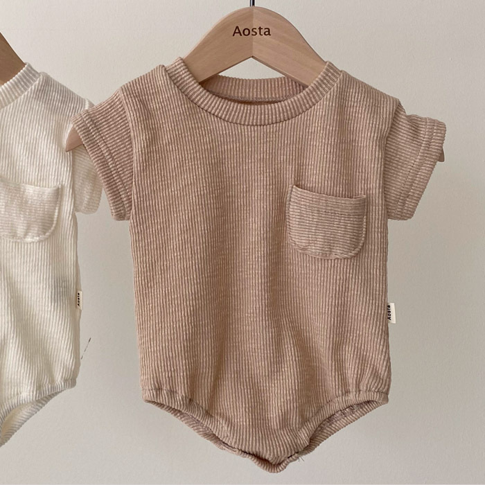 Children’S Clothing T-Shirt Summer Baby Clothes Solid Color Triangle Bag Fart Baby Romper-Loose Short-Sleeved Casual Children’S Pants