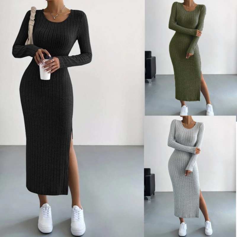 Knitted Long Dress Women’s Clothing