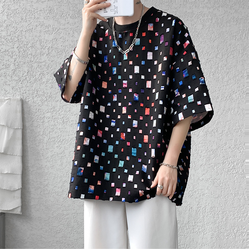 T-Shirt Uomo a Maniche Corte Strappata