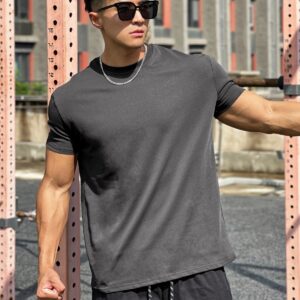 T-shirt fitness uomo cotone morbido